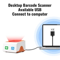 Escáner de Código QR de Escritorio JR P8 Naranja, Pago Móvil Dinámico Alipay y WeChat, Escáner de Código de Barras 2D USB Plug and Play