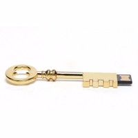 Cadeau d'affaires haut de gamme Logo personnalisé de marque 4 Go 8 Go 16 Go Forme de clé en métal rétro antique Clé USB Clé USB Clé disque Clé mémoire Bâton