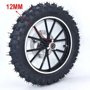<span class=keywords><strong>Roue</strong></span> avant ou <span class=keywords><strong>arrière</strong></span> de 2,50-<span class=keywords><strong>10</strong></span> pouces, pneu de <span class=keywords><strong>10</strong></span> pouces, jantes en aluminium avec frein et pignon pour mini moto tout-terrain à essence ou électrique chinoise - Product Image 2