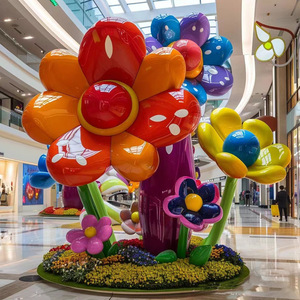 Su misura grande 3D scultura di simulazione fiore FRP astratta bellezza Chen per giardino esterno prato piazza parco centro commerciale modello comunale - Product Image 5