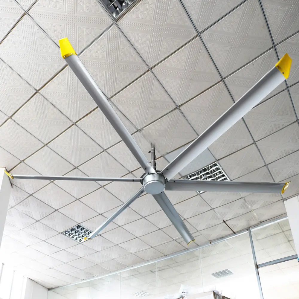 HVLS 16ft พัดลมเพดานอุตสาหกรรม,พัดลมขนาดใหญ่สำหรับห้องนอนโรงเก็บของและสิ่งปลูกสร้าง