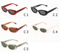 Lbashades JS-3603S Gafas de Sol Polarizadas Ovaladas Pequeñas de Lujo, Ecológicas, CP+PC, Alta Calidad, Protección UV400, para Hombre y Mujer