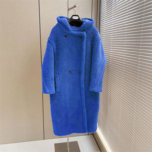 핫 세일 패션 대형 겨울 진짜 양고기 양모 코트 후드 긴 테디 코트 여성 - Product Image 6