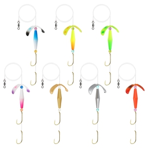 OEM 7 couleurs, montages de pêche à la truite, hameçons doubles, montages pré-montés pour la pêche aux leurres, pêche en eau douce et en eau salée - Product Image 1