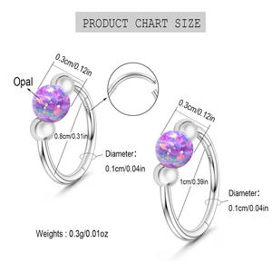 Anneau de nez, <span class=keywords><strong>piercing</strong></span> de septum et boucles d'oreilles en zircon 18G de 8mm/10mm pour femme, en acier inoxydable chirurgical 316L doré, cadeau de mariage - Product Image 2