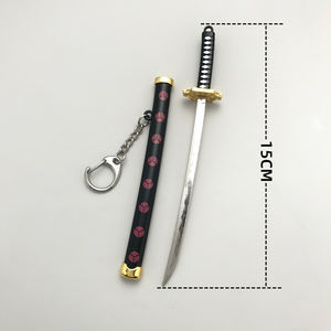 Épée en métal Mini 15cm Porte-clés Épée <span class=keywords><strong>Anime</strong></span> Couteau Fourreau <span class=keywords><strong>Sabre</strong></span> Couteau à Neige Porte-clés Katana 8 Styles - Product Image 2