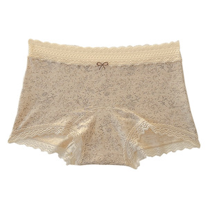 Bikini floreale da <span class=keywords><strong>donna</strong></span> a metà vita antibatterico in puro cotone biancheria intima sottile allargata 10A - Product Image 5