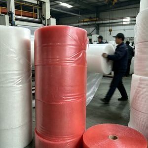 High Quality Factory Wholesale Red Anti-Static Degradable Air <b>Bubble</b> Film <b>Roll</b> LDPE Waterproof Shockproof Custom Size - Product Image 1