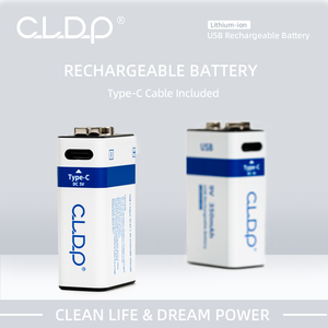 High Capacity Pile Rechargeable <strong>9v</strong> Li Ion Battery 350mah <strong>9v</strong> <strong>Lithium</strong> Ion Rechargeable Battery Usb Type c - Product Image 3
