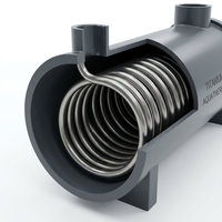 Chauffe-eau pour piscine à source d'air avec échangeur de chaleur en titane, ailettes bleues hydrophiles et manomètre intégré, 35 kW, gaz naturel