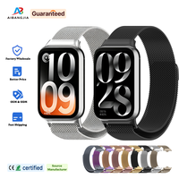 Bracelet de montre intelligente en maille milanaise en acier inoxydable avec fermoir magnétique pour Xiaomi Mi Band 9 Pro 10 Pro Correa pour Redmi Watch 6 5