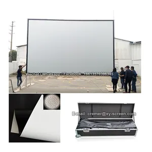 XY Screens Factory Price Mobile Projection Screen Rear Front Easy fold 16 9 Fast fold Projector Screen