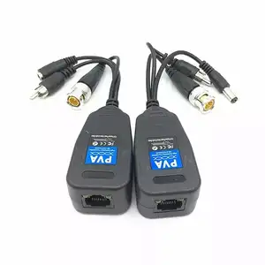 Máy Biến Áp Thụ Động RJ 45 Cáp UTP Balun Nguồn Video HD CVI/TVI/AHD Cáp Y RJ45 Sang Nguồn Video Âm Thanh 1in 3 Máy Phát Coaxia