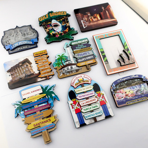 Custom Printed Die Cut Graduation Tourism Souvenir Wooden Fridge Magnet 3D Foil Epoxy Art Deco Design Strong Magnetic - Product Image 2