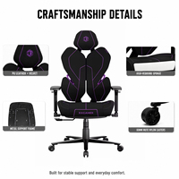 Vente Chaude Chaise de Jeu avec Roulettes d'Ordinateur, Accoudoirs 5D et Appui-Tête Réglables (Haut/Bas, Avant/Arrière), Vérin Classe 4 Standard