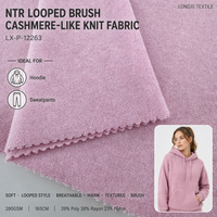 Sweat-shirt et pantalon de survêtement pour filles, en tricot bouclé NTR, effet cachemire, 39% polyester, 38% rayonne, 23% nylon, 280 GSM, 165 cm, respirant et moelleux