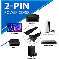 Cordon d'alimentation UL 2 broches pour ordinateur portable PS4 PS5 Xbox Cordon d'alimentation CHENGKEN US avec connecteur C7