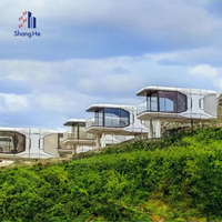 SH 2024 D7 d2 Maison Pod Volferda en Panneaux Sandwich d'Acier Contemporains, Préfabriquée, pour Hébergement Intelligent, Camp Commercial et Espace Commercial, de type Airship Pod House