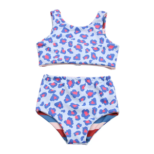 Conjunto de bikini estampado reversible Trajes de baño de dos piezas de verano Niñas Bebé Patrón del 4 de julio - Product Image 5