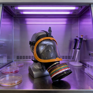 Masker <span class=keywords><strong>Gas</strong></span> Full Face Bersertifikat CE dengan Kartrid Filter Gabungan - Perlindungan Pernapasan Industri - Product Image 6