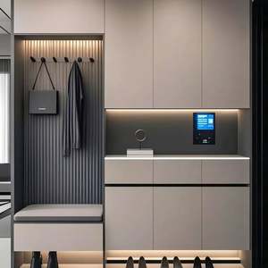 Huipinju Meuble à chaussures moderne et durable en mélamine et bois, pour entrée, rangement, maison, salon, hôtel, appartement - Product Image 2