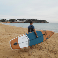 2024 nouveau Style bois gonflable stand up paddle board planches de sauvetage planche de surf pour le surf