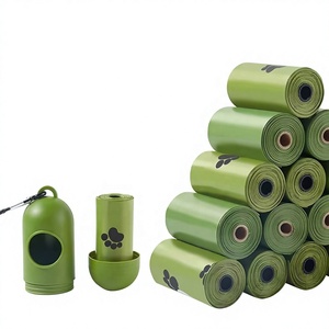 Sacs à déjections pour animaux de compagnie biodégradables EPI, épaissis, à ouverture plate, pour chiens, avec logo personnalisé, faible MOQ, pour nettoyage extérieur, vente en gros - Product Image 1