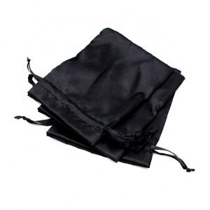 Sac cadeau en satin de soie noir, blanc et rouge, sac anti-poussière, pochette de rangement avec logo personnalisé - Product Image 4