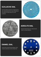 Haute qualité Logo personnalisé cuivre bleu montre cadran Nh35 pièces luxe gravure guilloché 35mm blanc montre visage cadran fabricants
