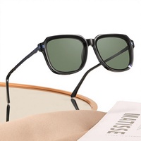 Lunettes de soleil géométriques en acétate de qualité supérieure MS 8509, branches simples, finition soignée, artisanat supérieur, texture luxueuse, élégantes
