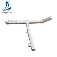 Systèmes de drainage pour la décoration des toits Ghana Noir Blanc Café PVC Gouttières et descentes d'eau