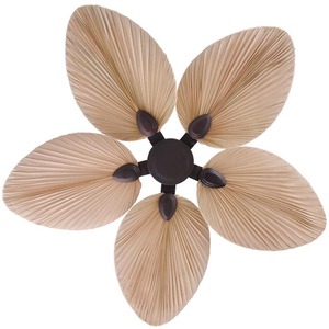52Inch Antique Decorative Weaving Rattan Southeast Asia Palm Kwai Livistona Chinensis Blades Leaf Dual Leaves <b>Ceiling</b> <b>Fan</b> Design - Product Image 2
