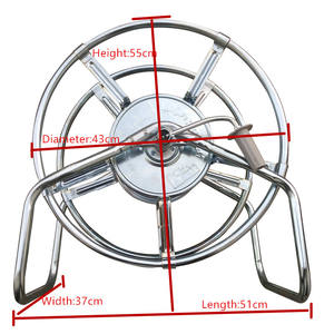 بكرة خرطوم فولاذية معدنية للتثبيت على الحائط بطول 30 متر لتنظيف نوافذ الأسطوانات بالضغط المنخفض وغسيل السيارات والري وإمداد المياه للحدائق الخارجية - Product Image 4