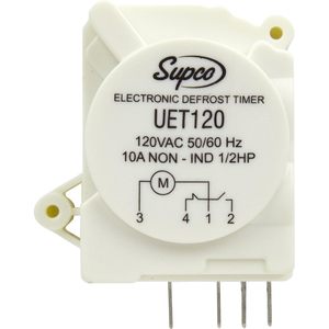 Temporizador de Descongelación Electrónico UET120, 120 V CA, 50/60 Hz, 10 A, No Inductivo, 1/2 HP, Control para Refrigerador - Product Image 1