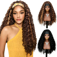 Perruque bandeau synthétique effet vague d'eau, résistante à la chaleur, P4-27, bon marché pour débutantes, perruque bandeau synthétique volumineuse