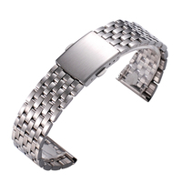 Bracelet en acier inoxydable 18mm 20mm 22mm Bracelet de montre en métal de remplacement Bracelet de poignet fermoir pliant accessoires de montre pour Omega 007