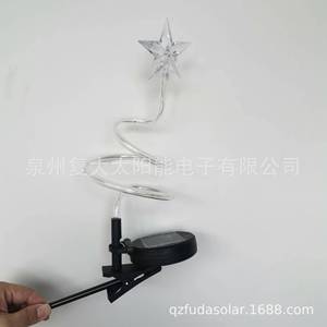 Solar Powered Christmas <b>Tree</b> <b>Lights</b> Color Changing Led Outdoor Waterproof Fence Clip Decorations - Product Image 5
