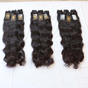 Lot de cheveux humains vierges indiens, non traités, cuticules vierges, cheveux alignés, pas d'enchevêtrement, pas de perte, cheveux doublement tirés - Product Image 3