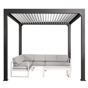 Jardín <span class=keywords><strong>de</strong></span> invierno 8x3 3x3 5x4 <span class=keywords><strong>de</strong></span> aluminio Louvre pérgola bioclimática cafetería restaurantes pérgola al aire libre <span class=keywords><strong>con</strong></span> paredes laterales <span class=keywords><strong>de</strong></span> vidrio - Product Image 5