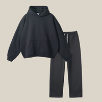 Y-X hiver personnalisé surdimensionné uni coton blanc à capuche costume hommes pull unisexe en vrac grande taille hommes sweats à capuche et pantalons de survêtement ensemble