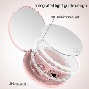 Miroir de maquillage LED en gros d'usine, mini miroir de poche avec lumière LED - Product Image 3