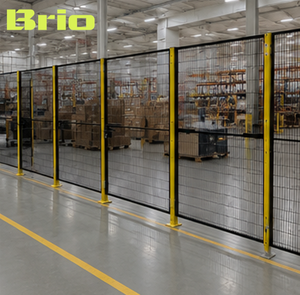 Barrière de sécurité verrouillable Brio Logistics pour la protection des robots de tri et l'isolation des zones de circulation des robots <span class=keywords><strong>AGV</strong></span> en entrepôt - Product Image 5