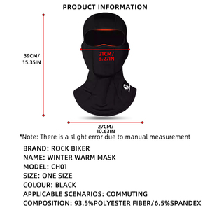 Cache-cou de moto CH01 en polaire luxueux et doux, coupe universelle, chaud, coupe-vent et thermique pour l'hiver, doux pour la peau - Product Image 1