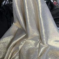 Stock Dorure Dentelle 100% Polyester Tissu Estampage À Chaud Tissu Feuille Tissu pour Femmes Robe De Soirée Tissu