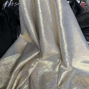 Stok penyepuhan renda 100% kain poliester kain cetak panas kain Foil untuk wanita gaun malam kain - Product Image 6