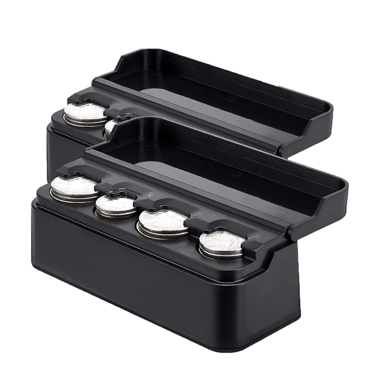 Подарочный Универсальный Автомобильный диспенсер для монет, кошелек, коробка для хранения, органайзер, жесткий пластиковый держатель для монет для автомобиля
