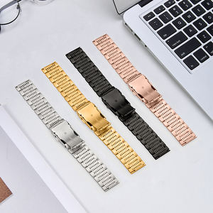 רצועות שעון נירוסטה מתכווננת עם 15 חרוזים מסורתי אופנה 18 20 גדלי 22 24 מ "מ כולל כלי התאמה - Product Image 3