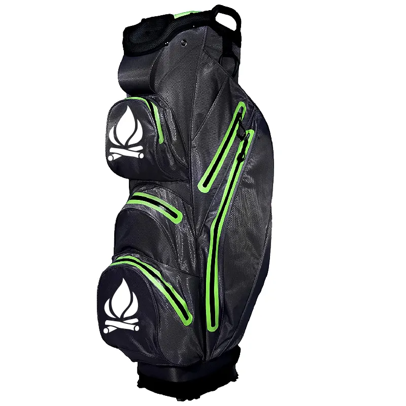 100% wasserdichte Golf-Sport-Caddy-Taschen in voller Länge, maßge schneiderte schwarze Golf wagen taschen mit wasserdichten Reiß verschlüssen und Kapuze