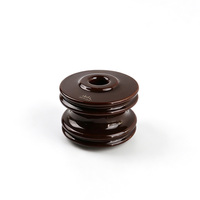 Isolateurs de bobine en porcelaine basse tension de haute qualité ANSI 53-4, isolateur brun