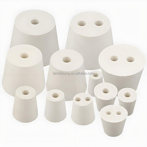 Bouchon en caoutchouc blanc, bouchon d'étanchéité à enfoncer, bouchon en caoutchouc de laboratoire, bouchon de tuyau, réservoir, bouteille de vin, trou conique, bouchon 000 #   00 #   0 # - Product Image 1